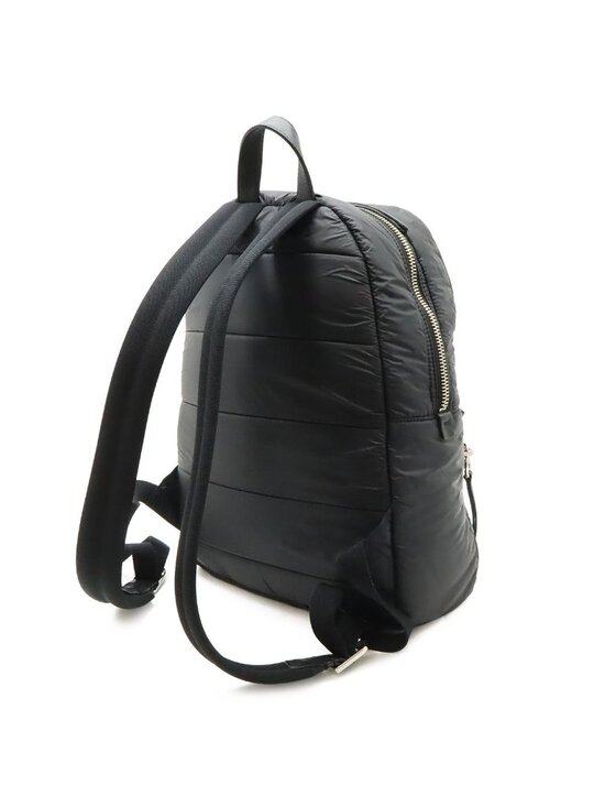 Moncler Kyria Backpack Nylon Down Leather Black Silver